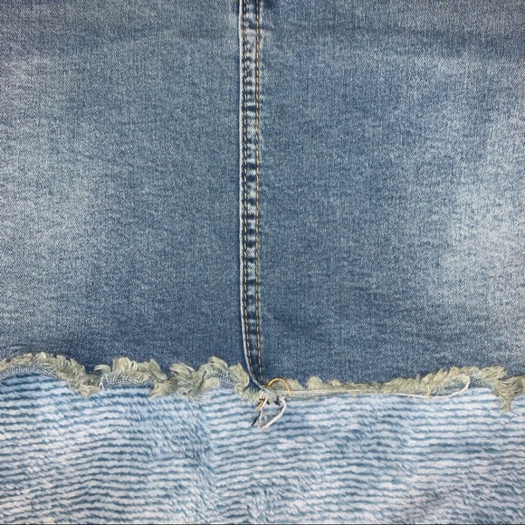 Stretchy Denim Mini Skirt - Picture 2 of 6